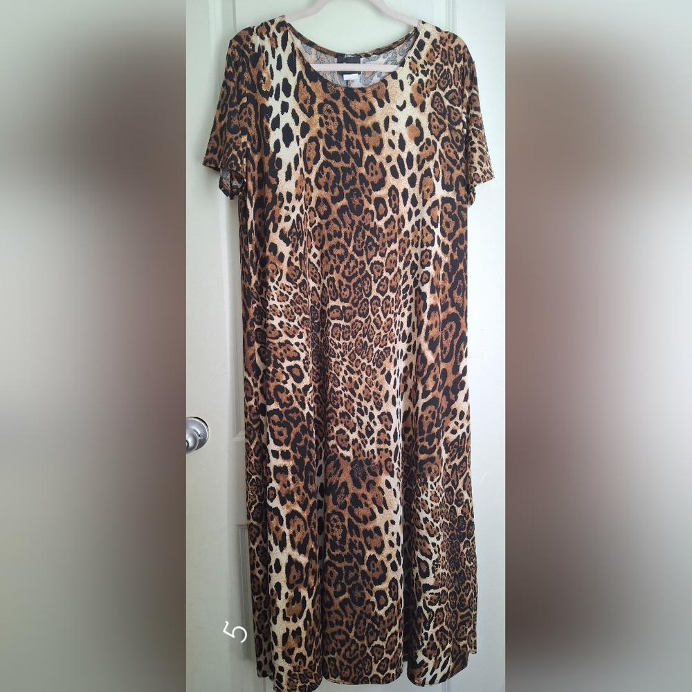 Jostar‎ animal print dress cardigan strech size L formal bussines casual party